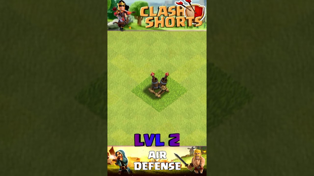 AIR DEFENSE || LVL 1 TO MAX || CLASH OF CLANS || #coc #shorts #th14
