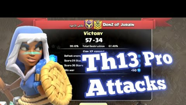 Th13 Awesome War Attacks Strategies | HogMiner | DragBat | Clash Of Clans