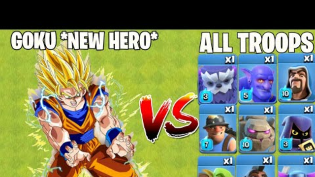 Goku Vs All Troops On Coc | Epic Coc Attack | Most Satisfying Video | Clash Of Clans |