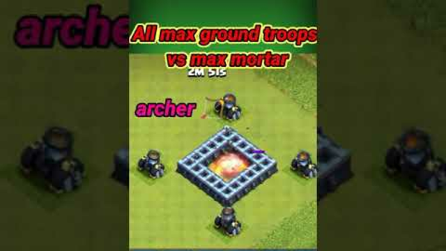 All max ground troops vs max mortar clash of clans #shorts #cocshorts #clashofclansshorts