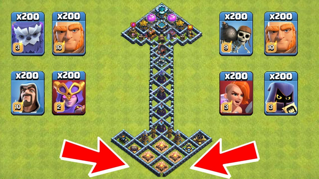 Clash of Clans Trap VS Troops ! New Amazing Trap VS 200 Max Level Troops on COC