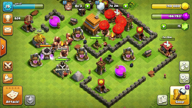 Clash of clans my 3rd account attacking weak bases