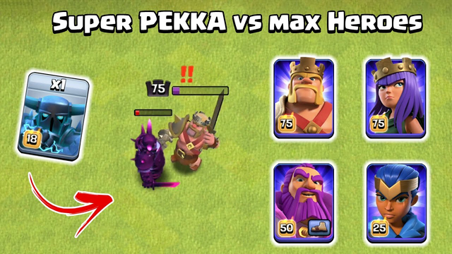 Super PEKKA Vs All Max HEROES | Clash of Clans | Coc Gameplay