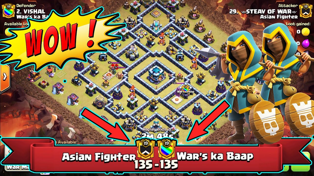WOW!! All Equal But Winning Percentage - Perfect War Attack 3 Star TH13 ( Clash of Clans )