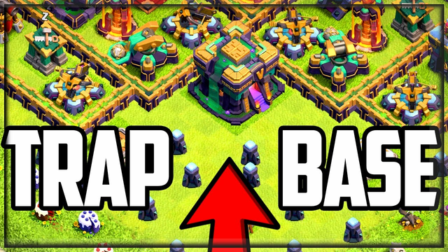 HILARIOUS TH14 TRAP Base! MAXED Out in Clash of Clans!
