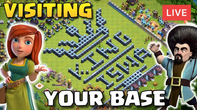 COC | VISITING YOUR BASE + RAIDS | CLASH OF CLANS INDIA HINDI LIVE