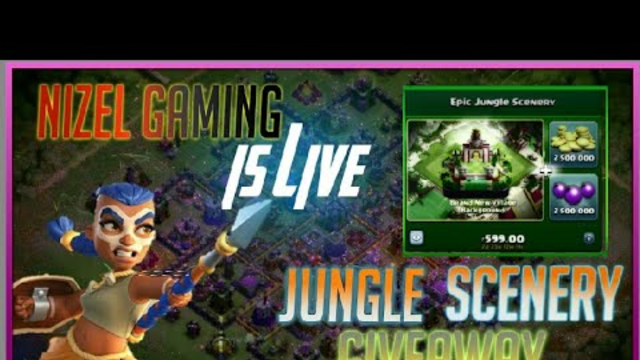 Clash of Clans live|| coc live || Road to 750subs I|| base visit || JUNGLE SCENERY  GIVEAWAY