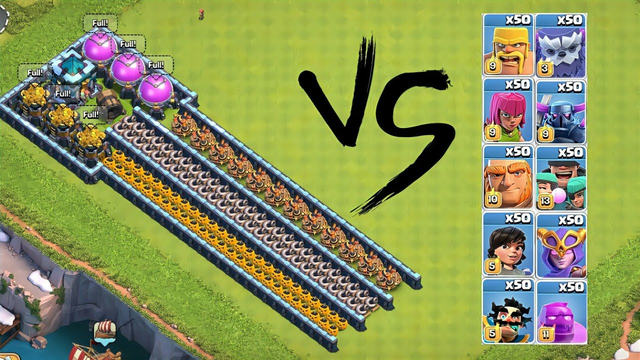 All Max Level Troops vs Traps in Clash of Clans