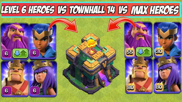 Level 6 Heroes Vs Max Level Heroes Vs Townhall 14 On Coc | TH 14 | Clash Of Clans |