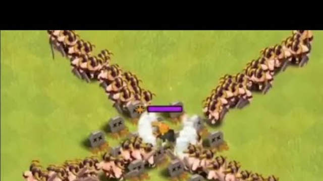 Clash of clans _ 5000 Barbarians on 1 Valkyrie. See what happened.
