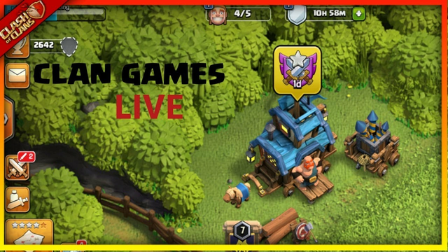 clash of clans live completing clan games live coc live