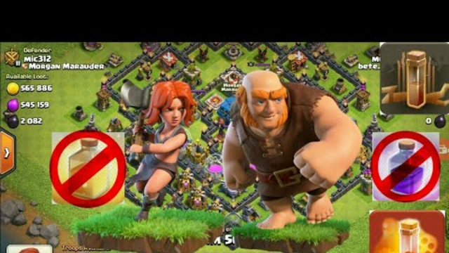 ATTACKING WITHOUT RAGE AND healing spell| clash of clans 2021