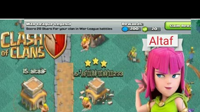 first clan war league attack ||clash of clans||