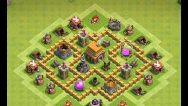 Town hall 5 hybrid base clash of clans