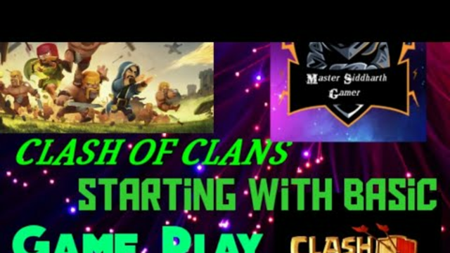 Basic gameplay of Clash of Clans (COC).  First time playing COC.