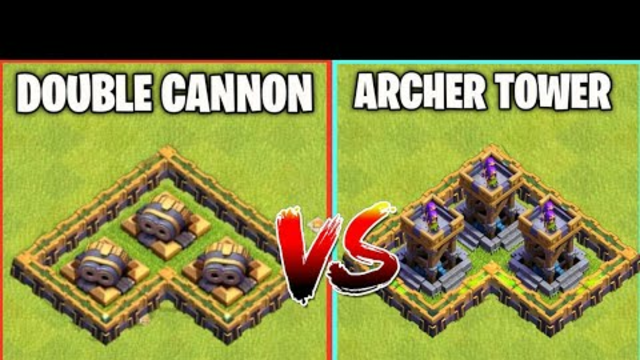 x3 Archer Tower Vs x3 Double Cannon Vs BH TroopsOn Coc | TownHall 14 | Clash Of Clans |