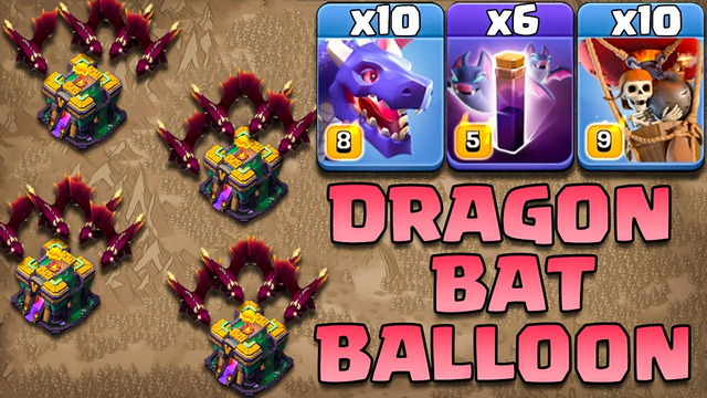TH14 Red Dragon Attack With Bat Spell !! Most Powerful Th14 Attack Strategy 2021 Clash Of Clans
