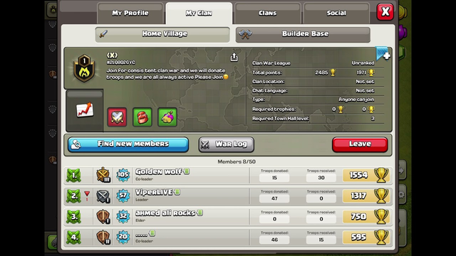Join our clan ( clash of clans )