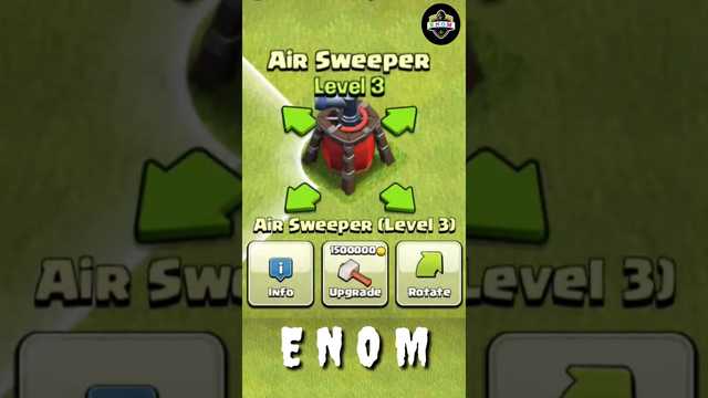 Clash of clans // Air Sweeper lvl-1 to max levels // TH-14 #COC #Shorts #ENOM