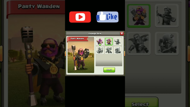 Grand Warden VS All his Skins # Clash of Clans #short