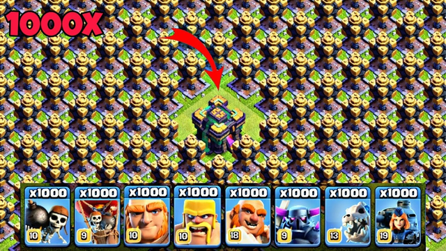 Every Max Troops VS Full Base Max Crusher | Clash of Clans