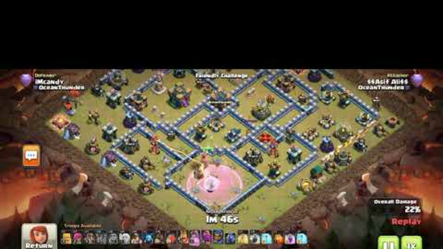 Clash of clans #TH14 demolished By Hiberd attack #Coc 2021 # Best strategy