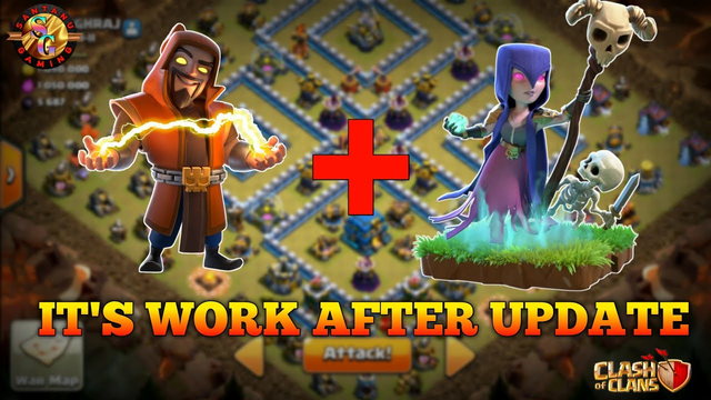 Golem,Super Wizard & Witch attack Strategy in ....clash of clans