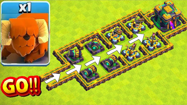 The Yak Is Untouchable!! Defeat TH14 Without taking Damage!?! Clash of clans Troll Base!