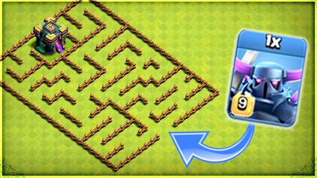 ONE TROOP vs LEVEL 1 MAZE BASE 3.0!! - Clash Of Clans