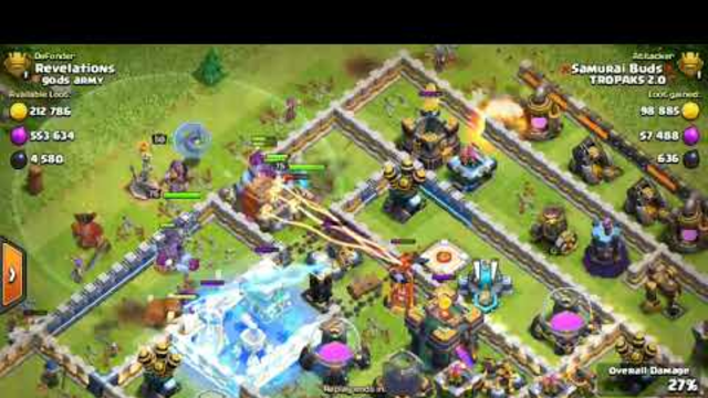 Clash of Clans: attacking a Th14 rushed base