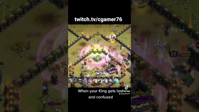 My King was so confused in Clash of Clans #clashofclans