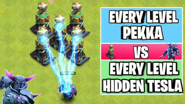 Every Level P.E.K.K.A Vs Every Level Hidden Tesla | Clash of clans
