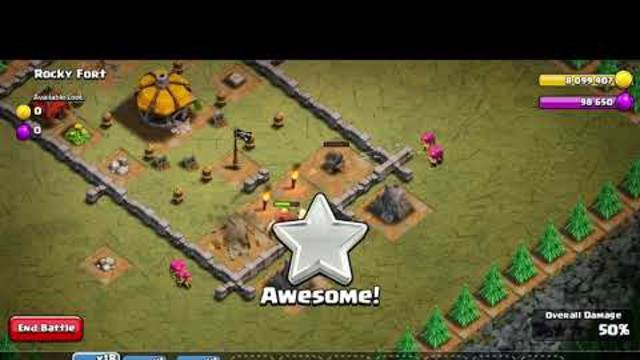 How to defeat Goblin map Rocky Fort Clash of Clans Th3
