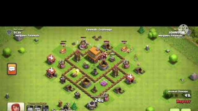 Clash of Clans - TH4 (Challenging by Clan members)