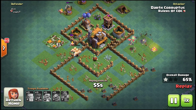 Clash Of Clans (COC) ..  epic 3 star wins in builder village