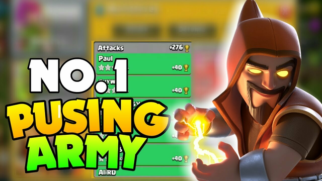NO.1 Pushing ARMY in Clash of clans- coc