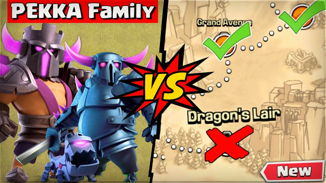 PEKKA Family vs Goblin Map - Clash of Clans