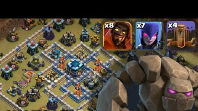 HOW 3STAR TH13 WAR BASE: GOLEM + WITCH + SUPER WIZARD | Clash of Clans