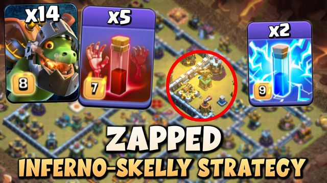 Crushing Th14 Bases with Surgical Zapped Inferno + Skeleton Strategy | Clash Of Clans