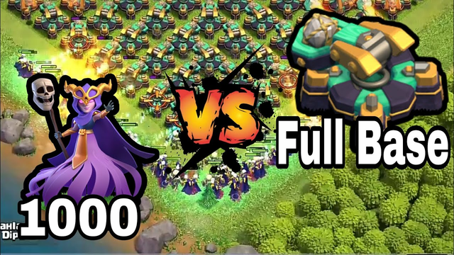 Awesome!!!1000 Super Witch Vs Full Base Scattershot - Satisfying Clash of Clans Experiment