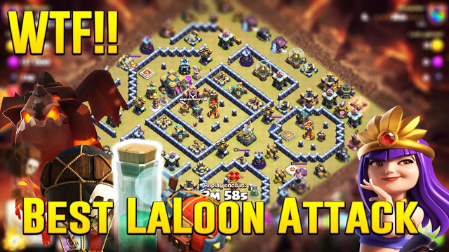 WTF!! Best LaLoon Attack Strategy Smash War Base TH14 Easy 3-Star ( Clash of Clans )