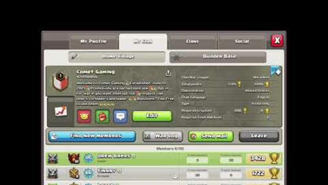 JOIN MY CLASH OF CLANS CLAN QUICK!