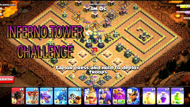 INFERNO TOWER CHALLENGE/EASY TO 3 STAR/CLASH OF CLANS
