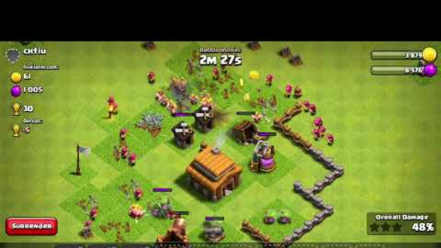 Clash of clans battle ( new account )