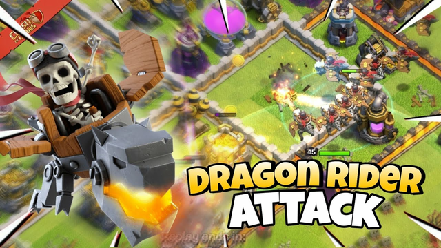 Dragon Rider Attack | Dragon Rider Vs Th12 | Dragon Tower New Troops | Clash Of Clans - COC