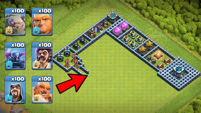 New Clash Of Clans Full Base Defense VS Unlimited Troops Fantastic Attack