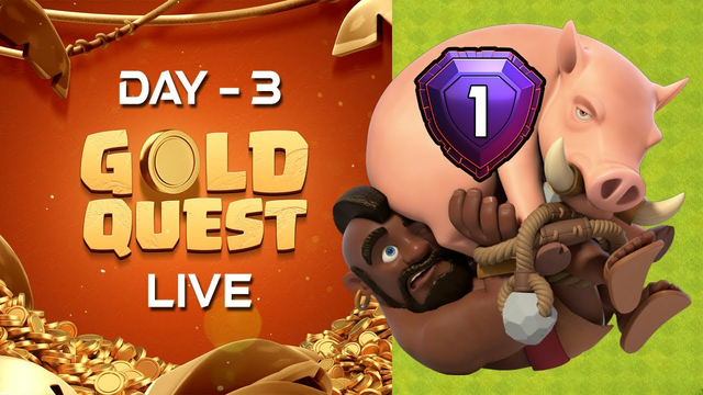 CLASH OF CLANS NEW  Gold Loot Challenge DAY 3 #GoldQuest