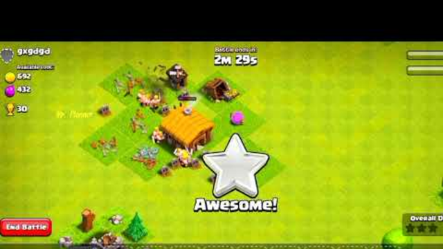 Clash of clans //Attack on Town hall 1 //Victory