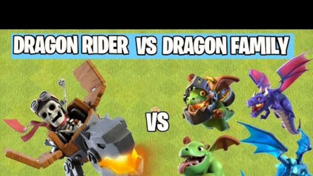 DRAGON RIDER ATTACK | Dragon Family Vs Dragon Rider On Coc | Clash Of Clans |