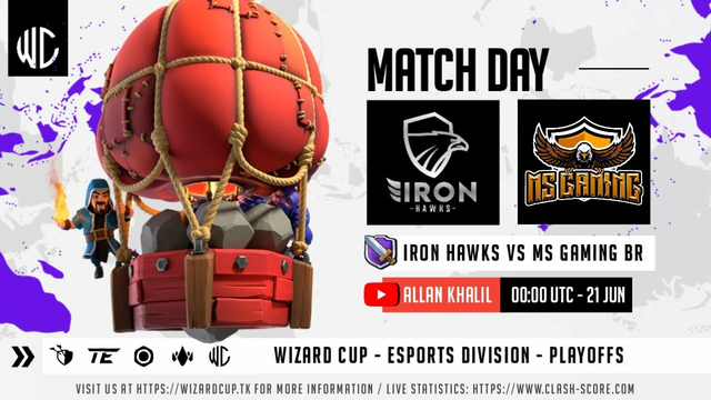 IRON HAWKS vs MS GAMING BR | WIZARD CUP | CLASH OF CLANS